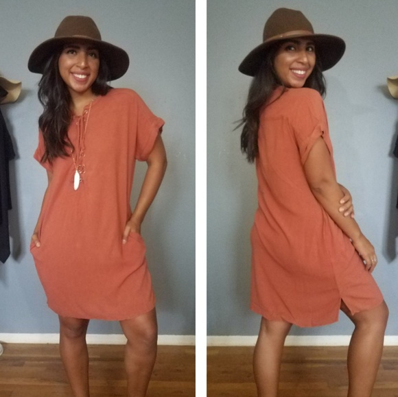 Dresses & Skirts - SPRING DEAL//DOWN TO EARTH RUST TUNIC DRESS